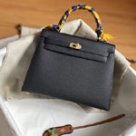 Hermes 25cm Kelly Sellier Noir Black Epsom H027629C089