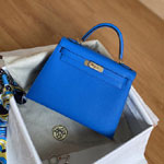 Hermes 25cm Kelly Sellier Blue Hydra Epsom H027629C0T7