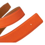 Hermes 42mm leather strap in orange gold epsom calfskin H063440CAAS