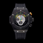 Hublot Big Bang Unico Bi-Retrograde Chrono King Black Steel Case Black Rubber Strap HB6226