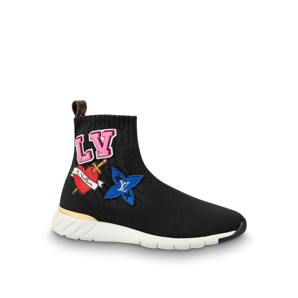 Louis Vuitton Black Heart Sock Sneaker Boot 1A4MRU: Image 1