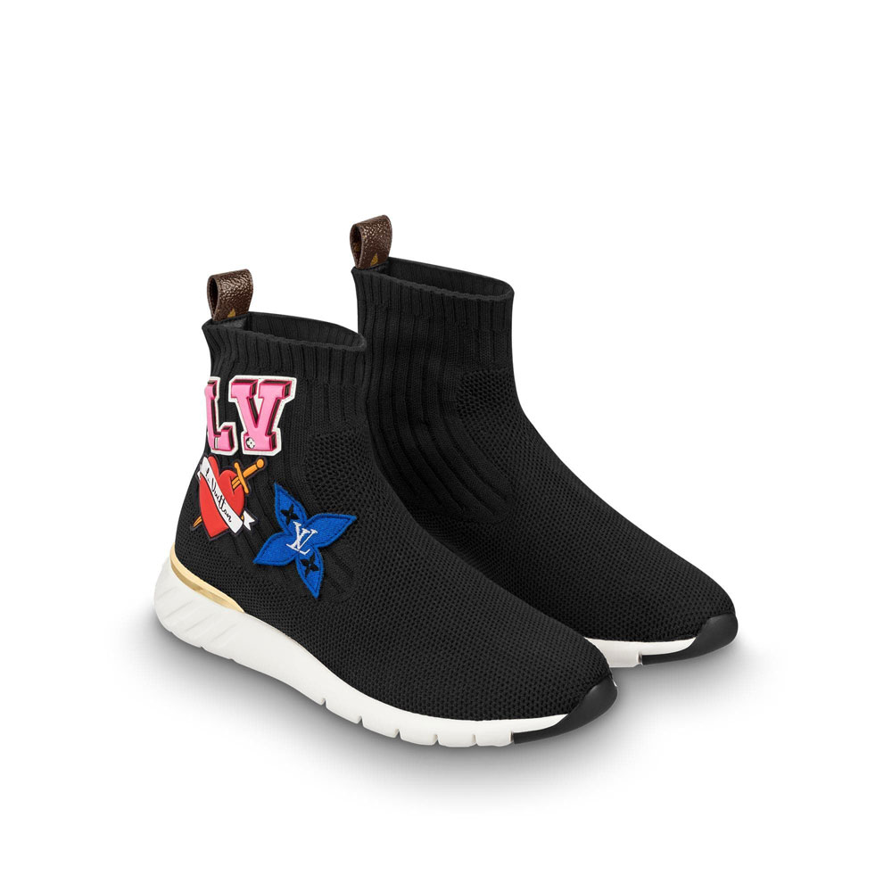 Louis Vuitton Black Heart Sock Sneaker Boot 1A4MRU: Image 2
