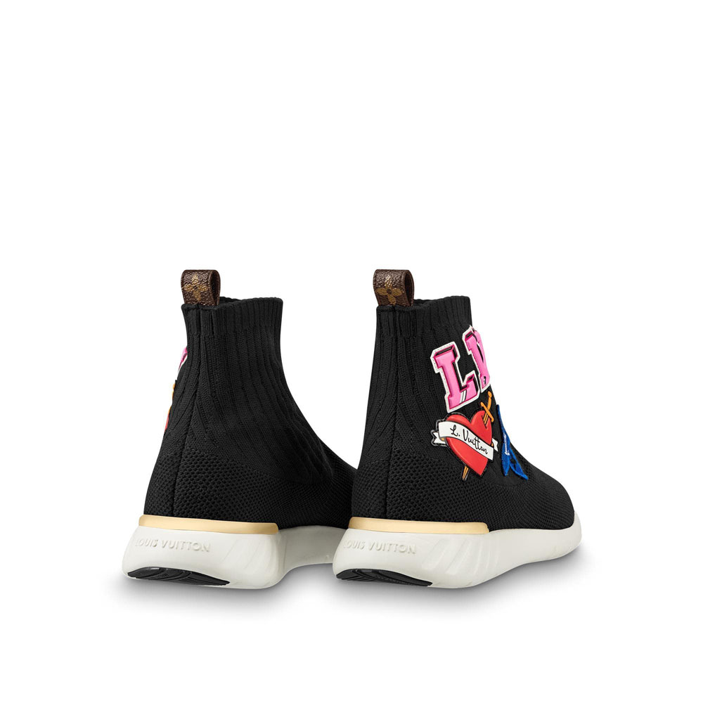 Louis Vuitton Black Heart Sock Sneaker Boot 1A4MRU: Image 3