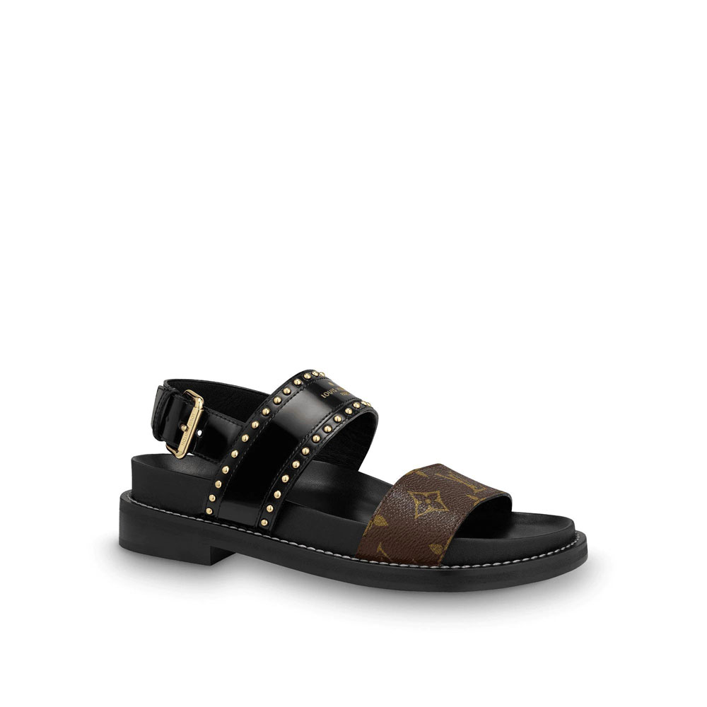 Louis Vuitton Crossroads Comfort Sandal in Black 1A65ZR: Image 1