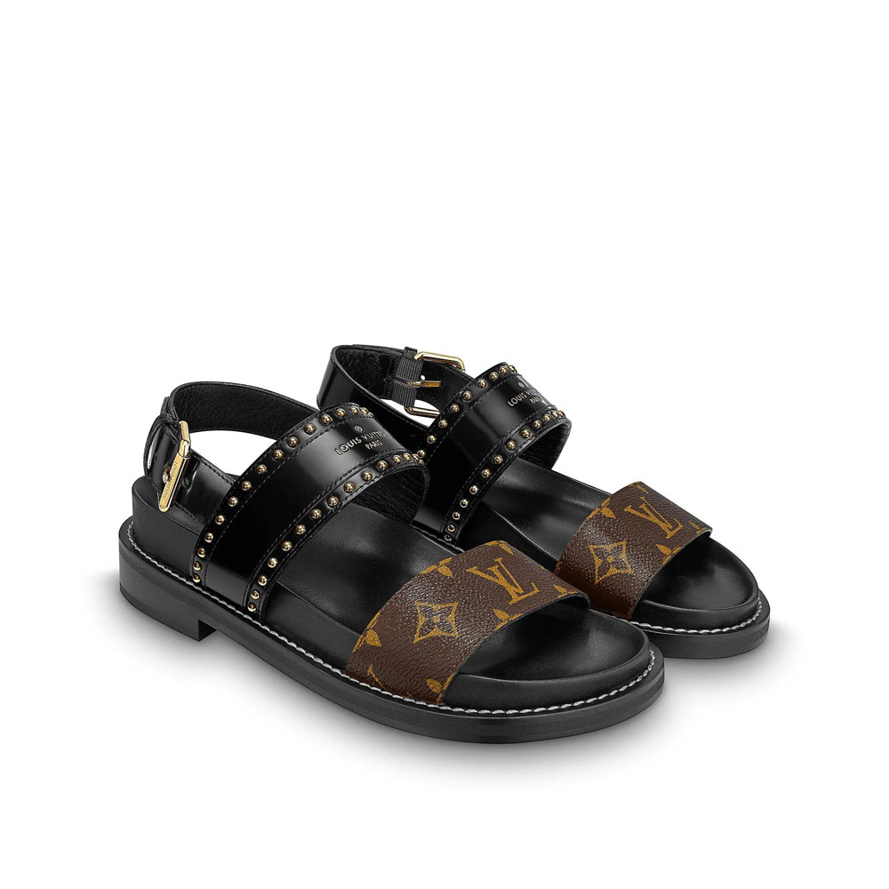 Louis Vuitton Crossroads Comfort Sandal in Black 1A65ZR: Image 2