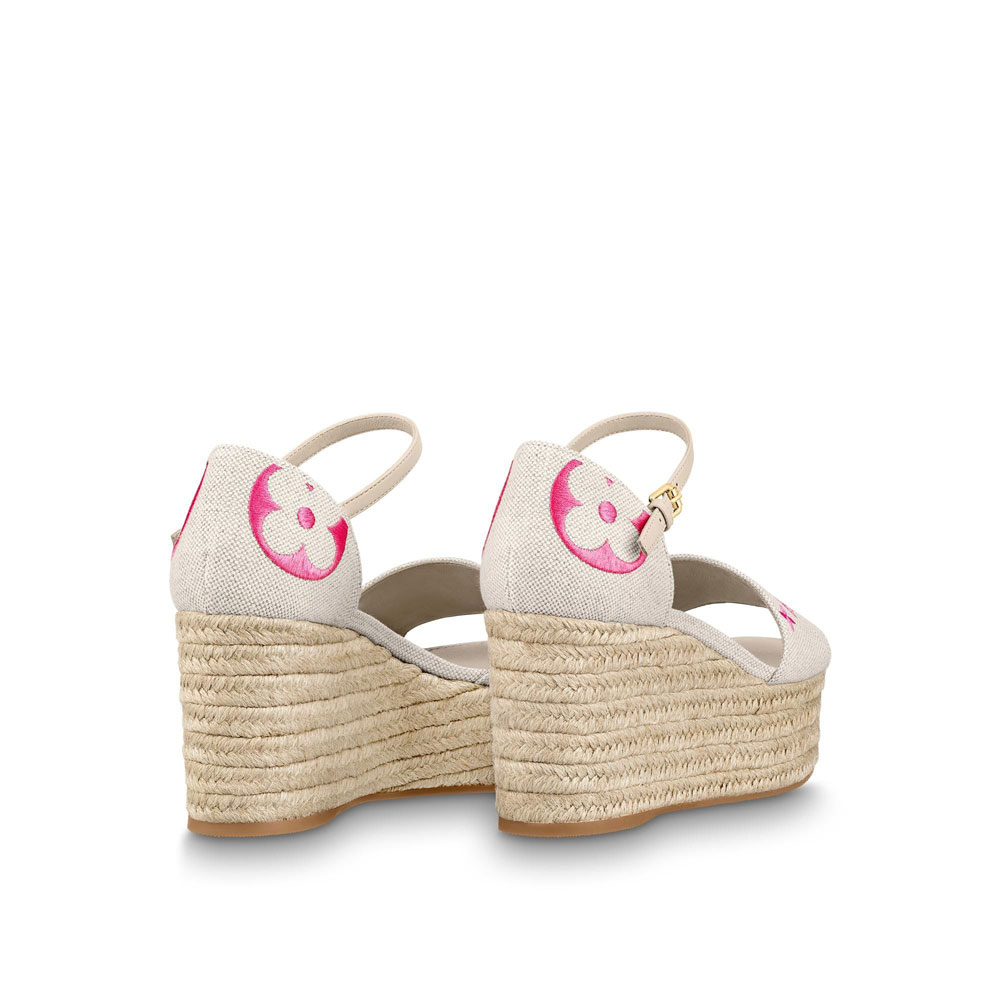 Louis Vuitton Starboard Wedge Sandal in Rose 1A8GP5: Image 2