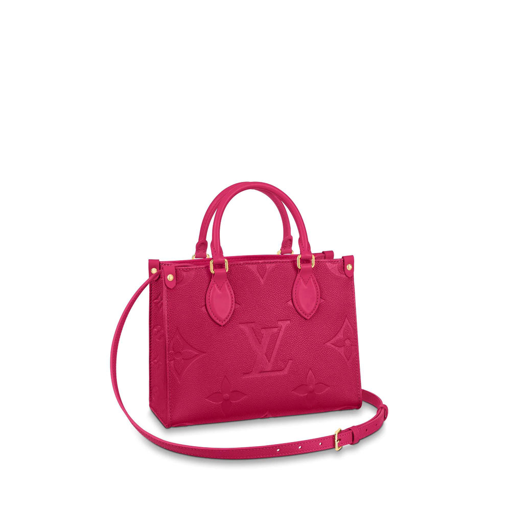 Louis Vuitton Onthego PM Monogram Empreinte Leather in Rose M45660: Image 1