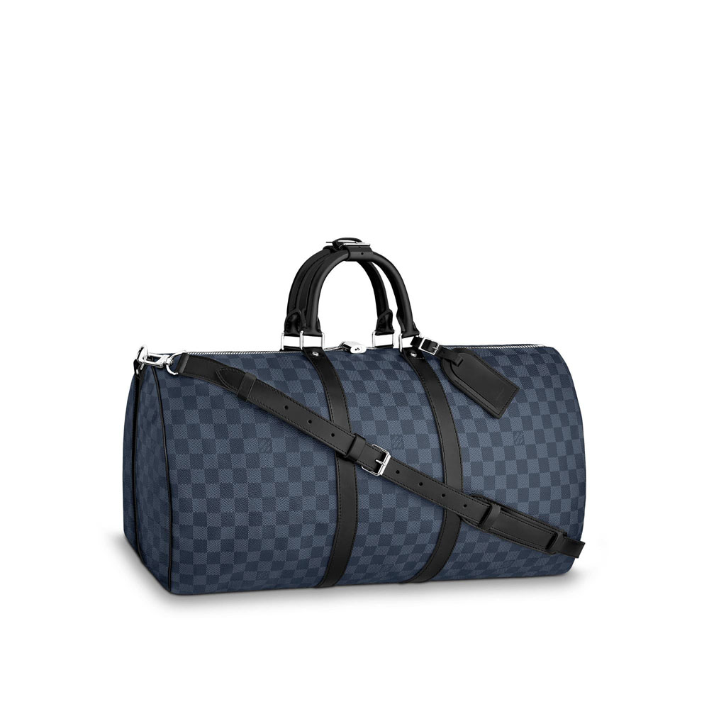 Louis Vuitton Keepall Bandouliere 55 Damier Cobalt Canvas N41356: Image 1