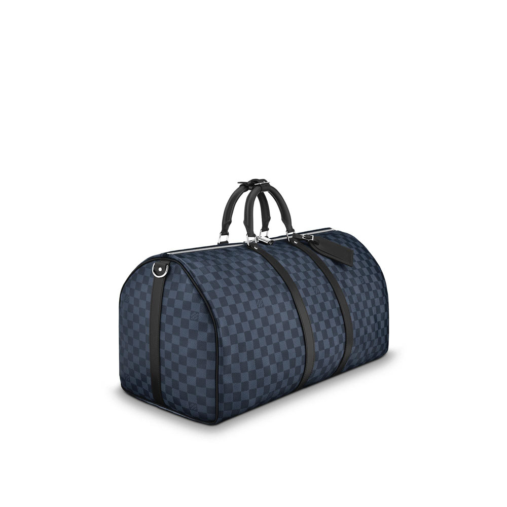 Louis Vuitton Keepall Bandouliere 55 Damier Cobalt Canvas N41356: Image 2