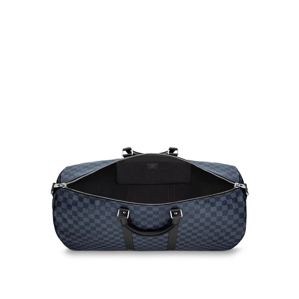 Louis Vuitton Keepall Bandouliere 55 Damier Cobalt Canvas N41356: Image 3