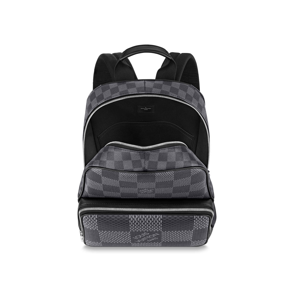 Louis Vuitton Campus Backpack Damier Graphite Canvas in Black N50009: Image 3