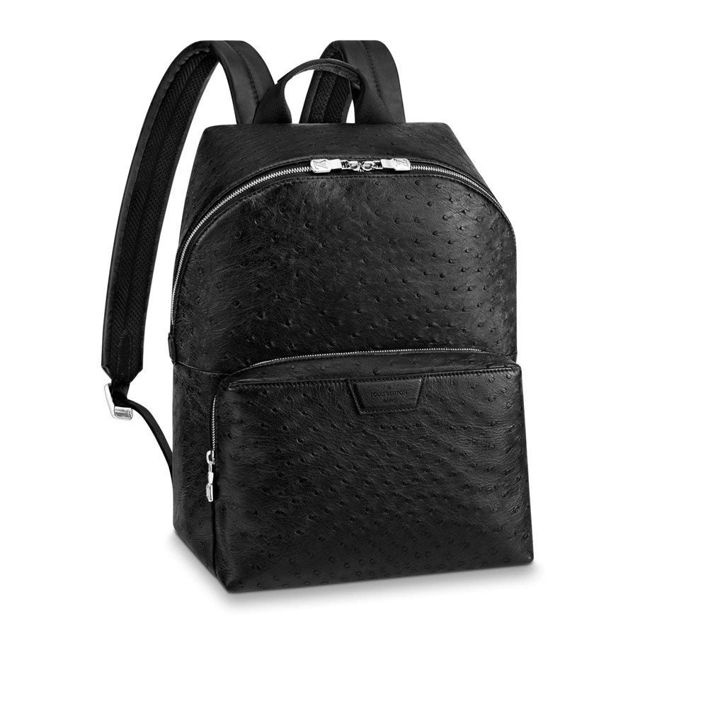 Louis Vuitton DISCOVERY BACKPACK PM PM Ostrich Leather in Black N94714: Image 1