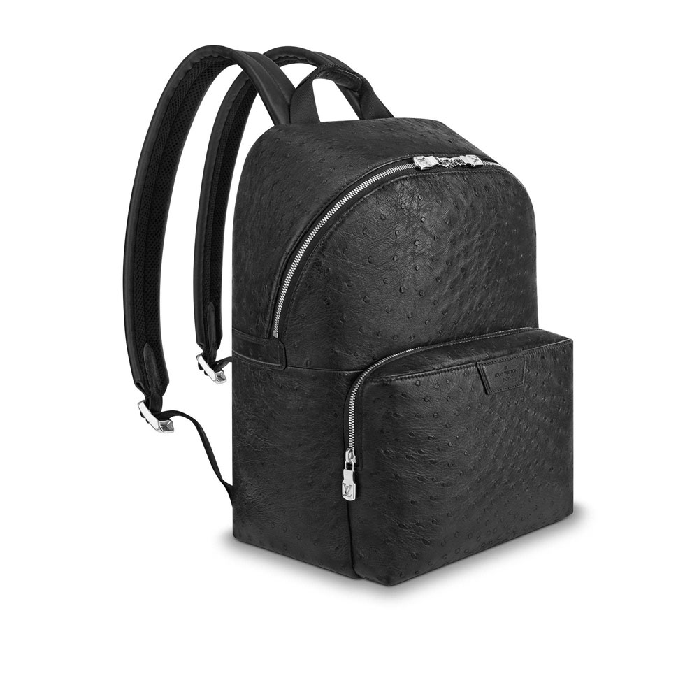 Louis Vuitton DISCOVERY BACKPACK PM PM Ostrich Leather in Black N94714: Image 2