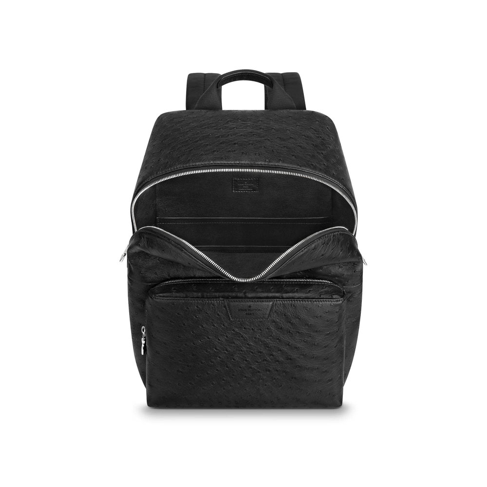 Louis Vuitton DISCOVERY BACKPACK PM PM Ostrich Leather in Black N94714: Image 3