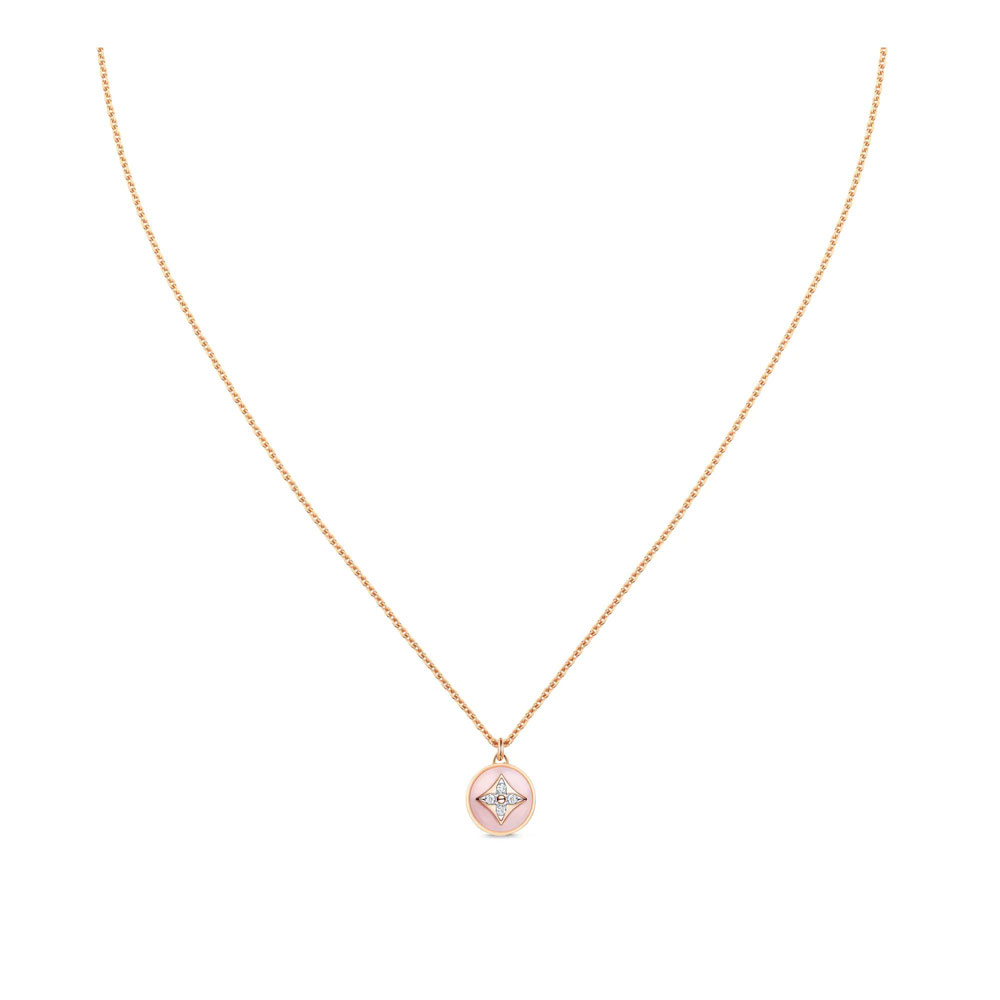 Louis Vuitton B Blossom Pendant Pink Opal Diamonds in Rose Q93794: Image 1