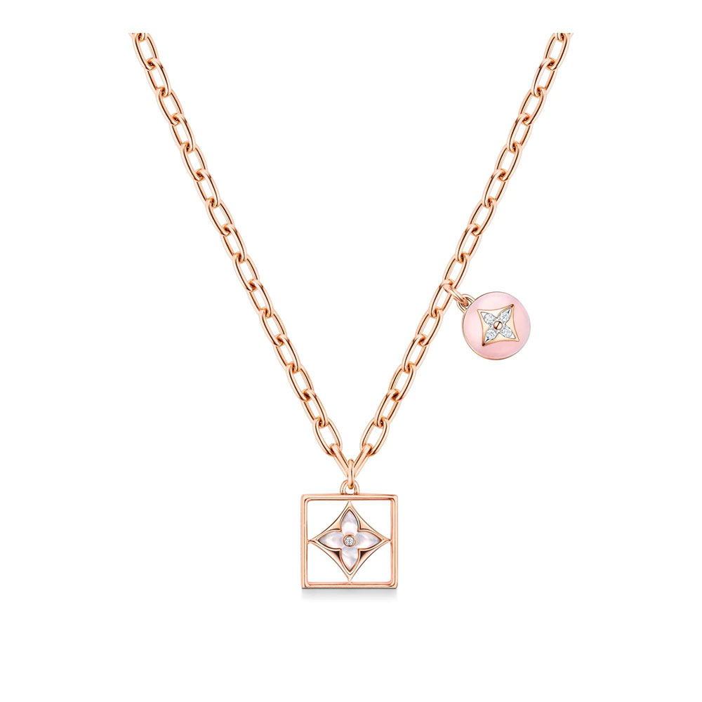 Louis Vuitton B Blossom Necklace Mother Pearl Diamonds Q94465: Image 1