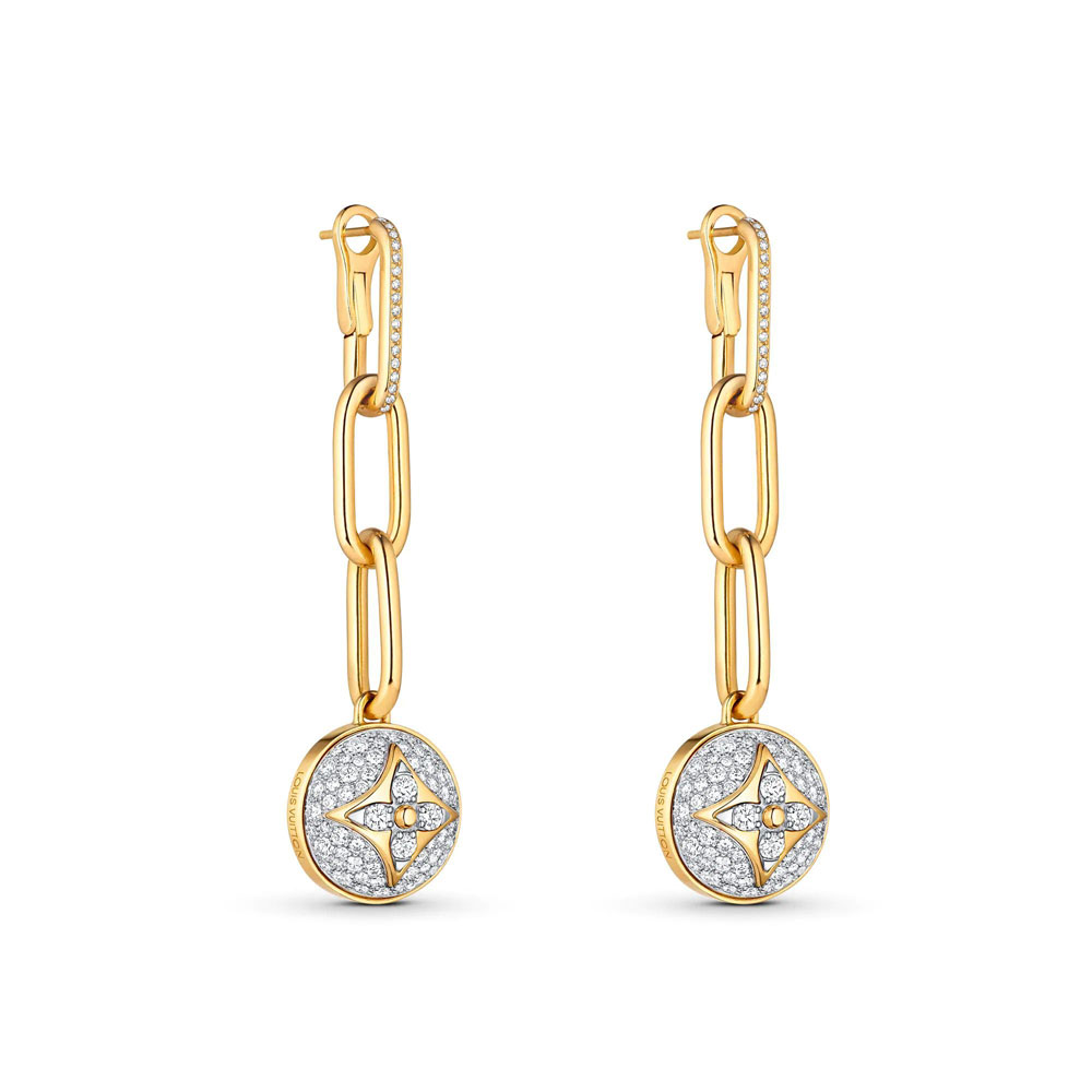 Louis Vuitton B Blossom Earrings Yellow Gold Diamond Q96791: Image 1