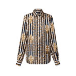 Louis Vuitton Striped Anchor Silk Shirt 1AFL04