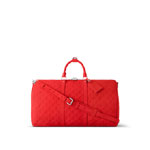 Louis Vuitton Keepall Bandouliere 50 Bag in Monogram Taurillon Red M23750