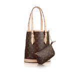 Louis Vuitton petit bucket monogram canvas bag M42238