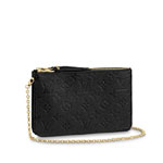 Louis Vuitton Double Zip Pochette Monogram Empreinte Leather M68568