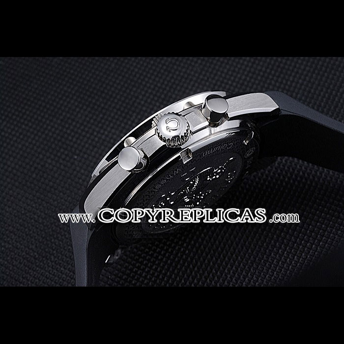 Omega Speedmaster Black Rubber Strap Black Dial Watch OMG6442: Image 4