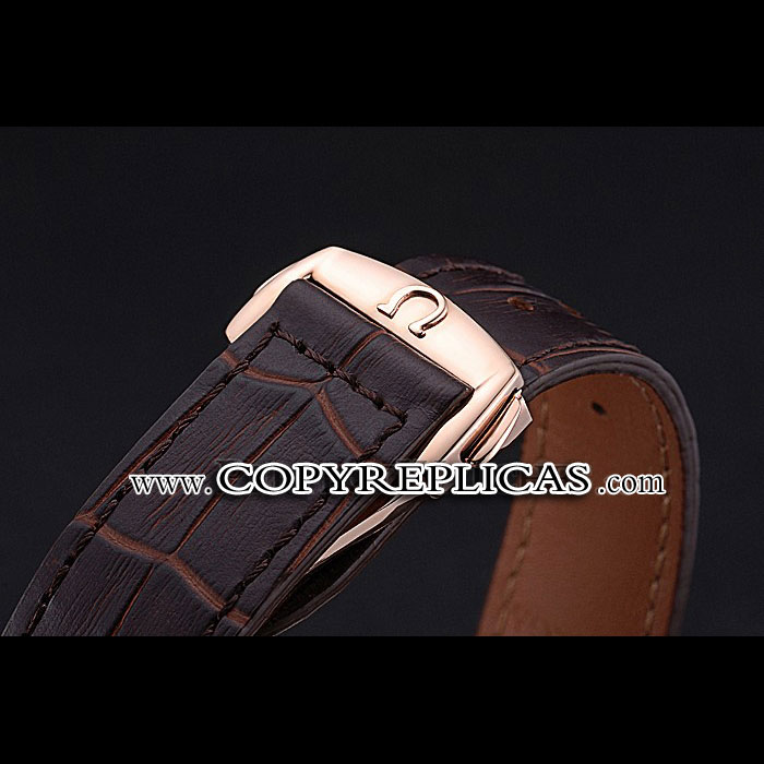 Omega Seamaster Planet Ocean GMT White Dial Rose Gold Case Brown Leather Band OMG6475: Image 3