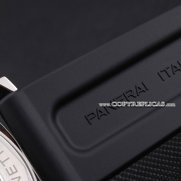 Panerai Luminor Brushed Stainless Steel Case Black Dial Black Rubber Strap PAM6492: Image 4