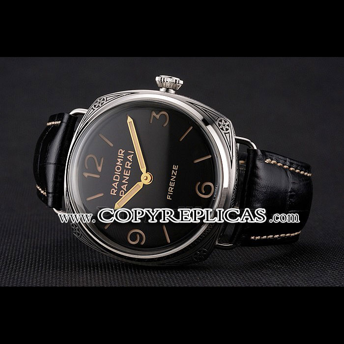 Panerai Radiomir Firenze 3 Days Acciaio PAM604 Black Dial Engraved Stainless Stell Case PAM6513: Image 2