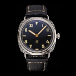 Panerai Radiomir Firenze PAM604 Black Dial Roman Numerals Engraved Stainless Case PAM6500