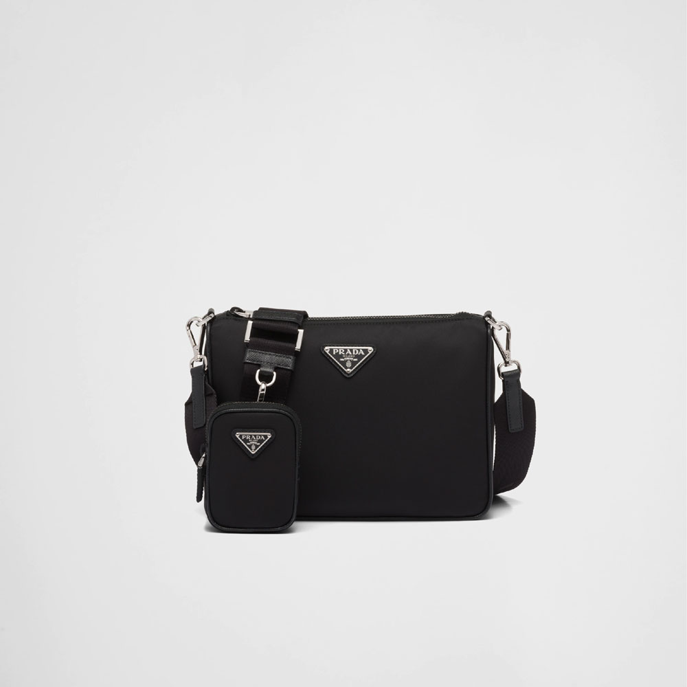 Prada Re-Nylon Saffiano leather shoulder bag 2VH113 2DMH F0002: Image 1