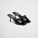 Prada Brushed leather heeled slides 1XX590 055 F0002