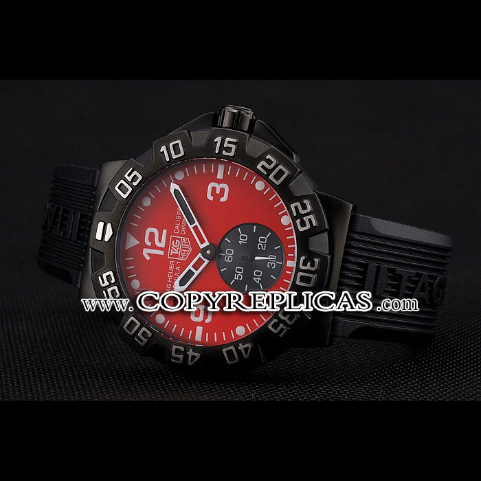 Tag Heuer Formula One Grande Date Red Dial Rubber Bracelet TG6654: Image 2