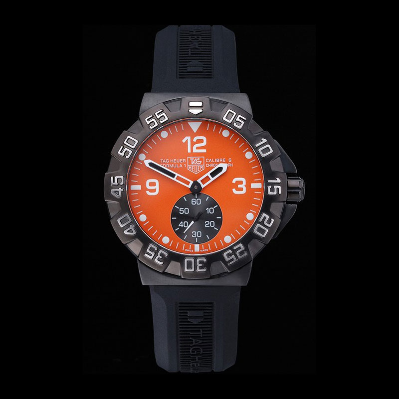 Tag Heuer Formula One Grande Date Orange Dial Rubber Bracelet TG6655: Image 1
