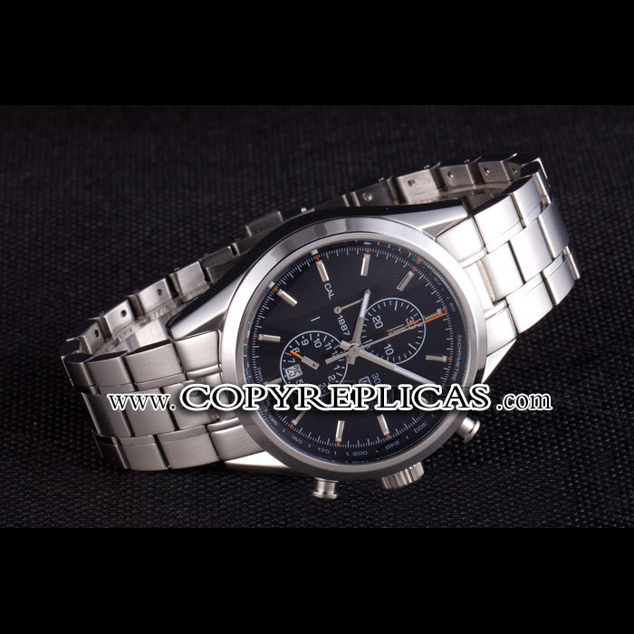 Tag Heuer SLR Polished Stainless Steel Case Black Dial Stainless Steel Strap TG6657: Image 2