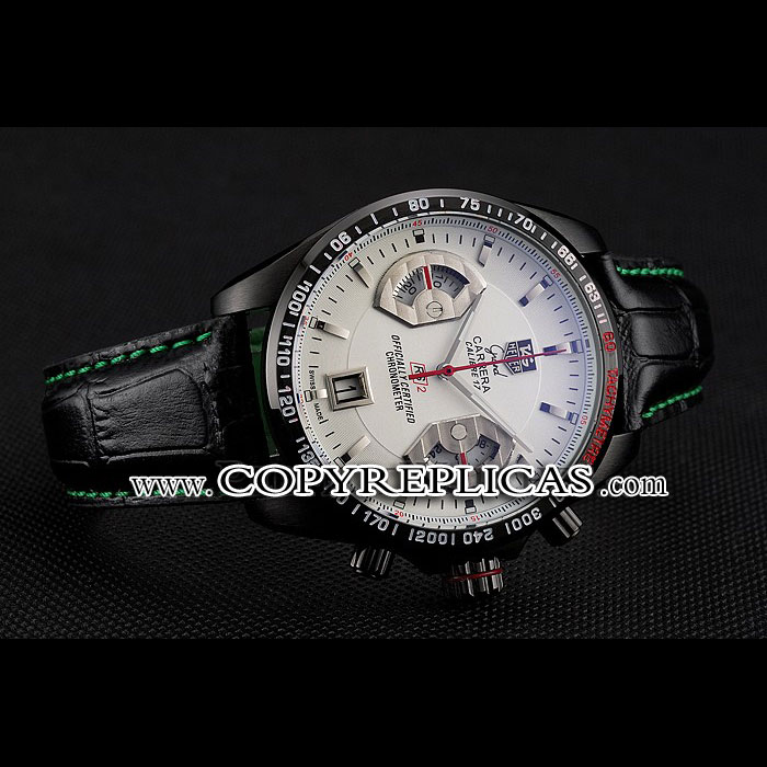 Tag Heuer Carrera Black Stainless Steel Case White Dial TG6664: Image 2