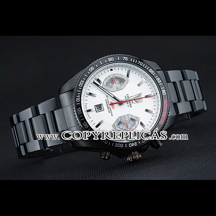 Tag Heuer Carrera Black Stainless Steel Case White Dial TG6687: Image 2