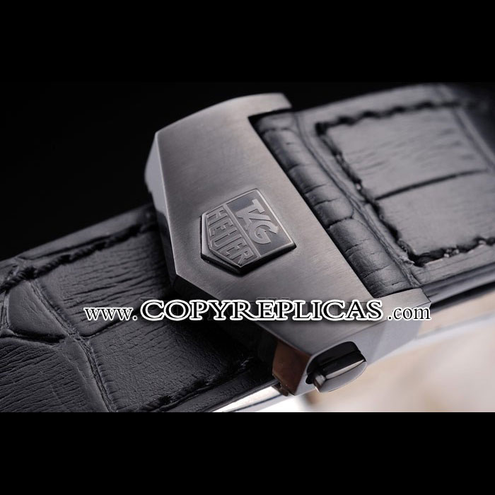 Tag Heuer Monaco Black Ceramic Case Black Dial Black Leather Strap TG6689: Image 3