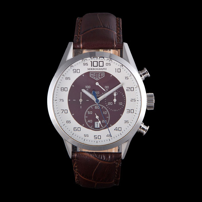 Tag Heuer Carrera Mikrograph Limited Edition Brown Leather Strap TG6702: Image 1