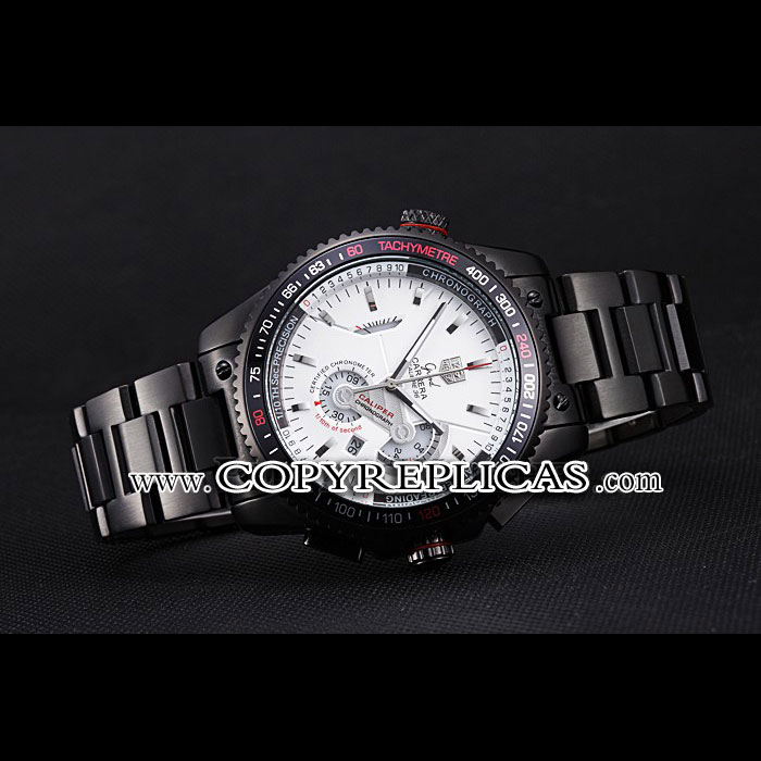 Tag Heuer Carrera Black Stainless Steel Case White Dial TG6704: Image 2