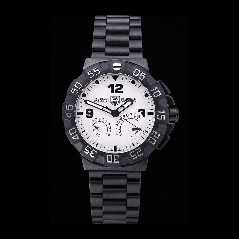 Tag Heuer Formula One Calibre S White Dial Ion Plated Steinless Steel Bracelet TG6705: Image 1