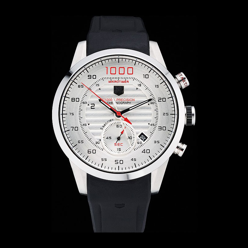 Tag Heuer Mikrotimer 1000 Precision Chronometer Black Rubber Bracelet TG6707: Image 1