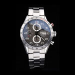 Tag Heuer Swiss Carrera Tachymeter Bezel Stainless Steel Checkered Brown Dial TG6721