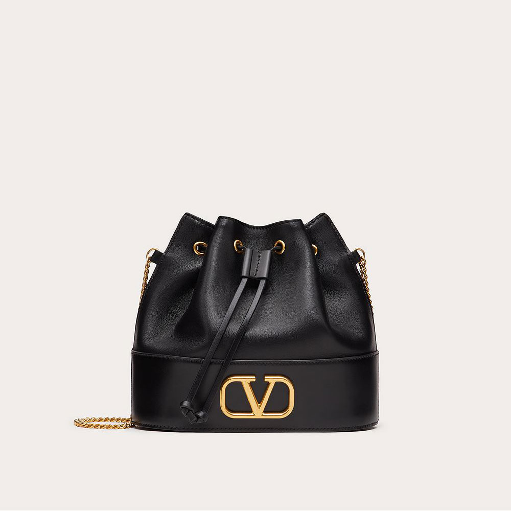 Valentino Garavani Mini Bucket Bag Nappa Vlogo Signature Chain 2W2P0T83HPF0NO: Image 1