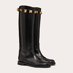 Valentino Calfskin Leather Roman Stud Boot 15mm 1W2S0ER5ZWM 0NO