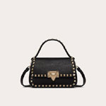 Valentino Small Rockstud Grainy Calfskin Handbag VW2B0I52VSF0NO