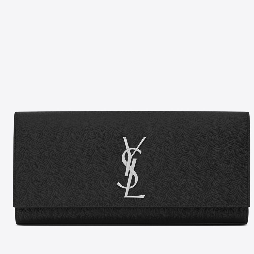 YSL Kate Clutch In Grain De Poudre Embossed Leather 326079 BOW0N 1000: Image 2