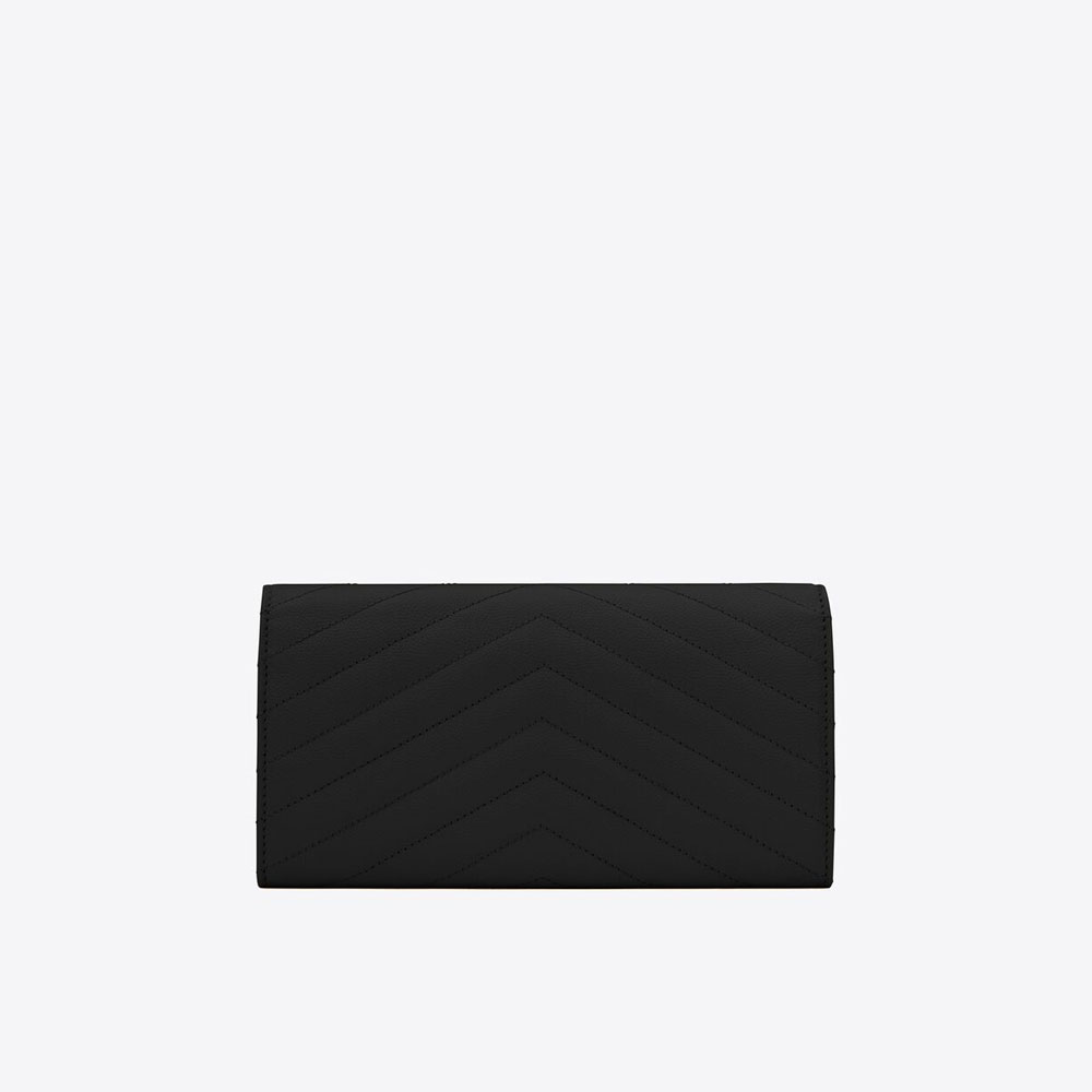 YSL Cassandre Matelasse Large Flap Wallet Poudre 372264 BOW02 1000: Image 3