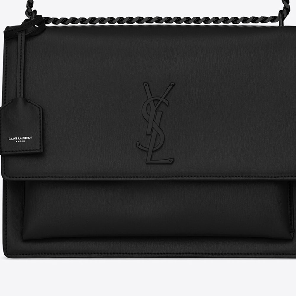 YSL Sunset Large Bag In Smooth Leather 498779 D420U 1000: Image 2