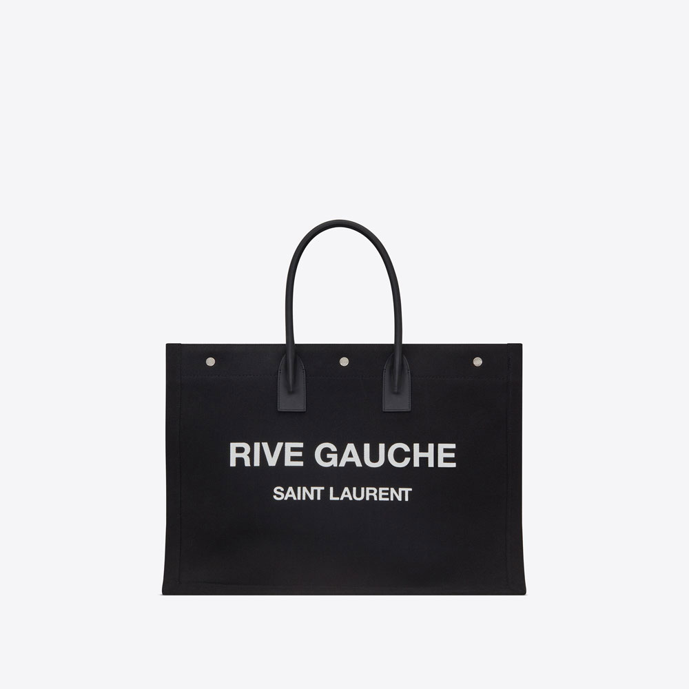 YSL Rive Gauche Tote Bag In Linen Leather 499290 96N9E 1070: Image 1